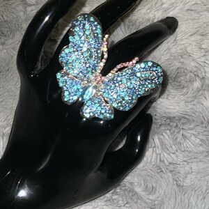 🌟Add-on item, Sparkling Blue Butterfly Women's ring